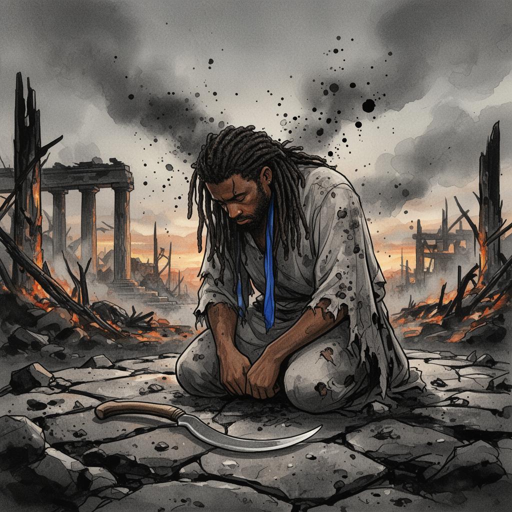 He found his sickle in the ashes